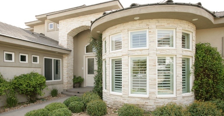 Exterior view of shutters Salt Lake City home